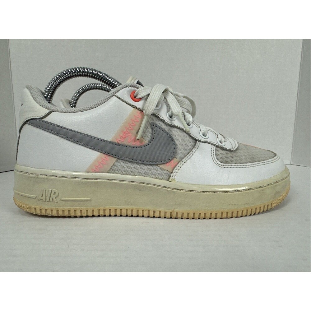 Nike Air Force 1 LV8 Low Transparent White/Grey/Pink Sz: 6.5Y / 8 womens